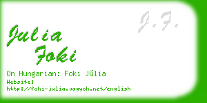 julia foki business card